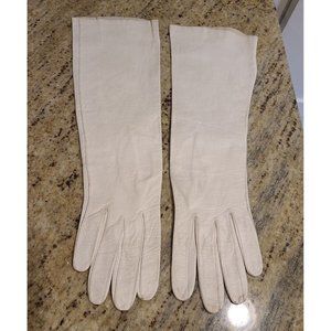 Vintage Size 7 M White Kay Fuchs Opera Formal 14.5" Long Gloves Western Germany